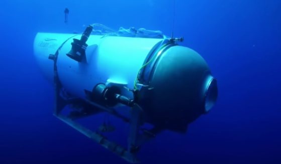 The above image is of OceanGate's submersible vehicle.