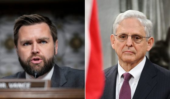 Sen. J.D. Vance, left, calls out Attorney General Merrick Garland in a Tuesday video on Twitter.