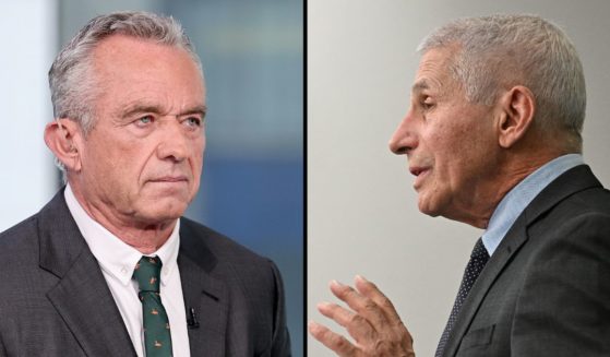 Robert F. Kennedy Jr., left, appears on Fox News on June 2 in New York City. Anthony Fauci speaks during a news briefing at the White House in Washington, D.C., on Nov. 22, 2022.