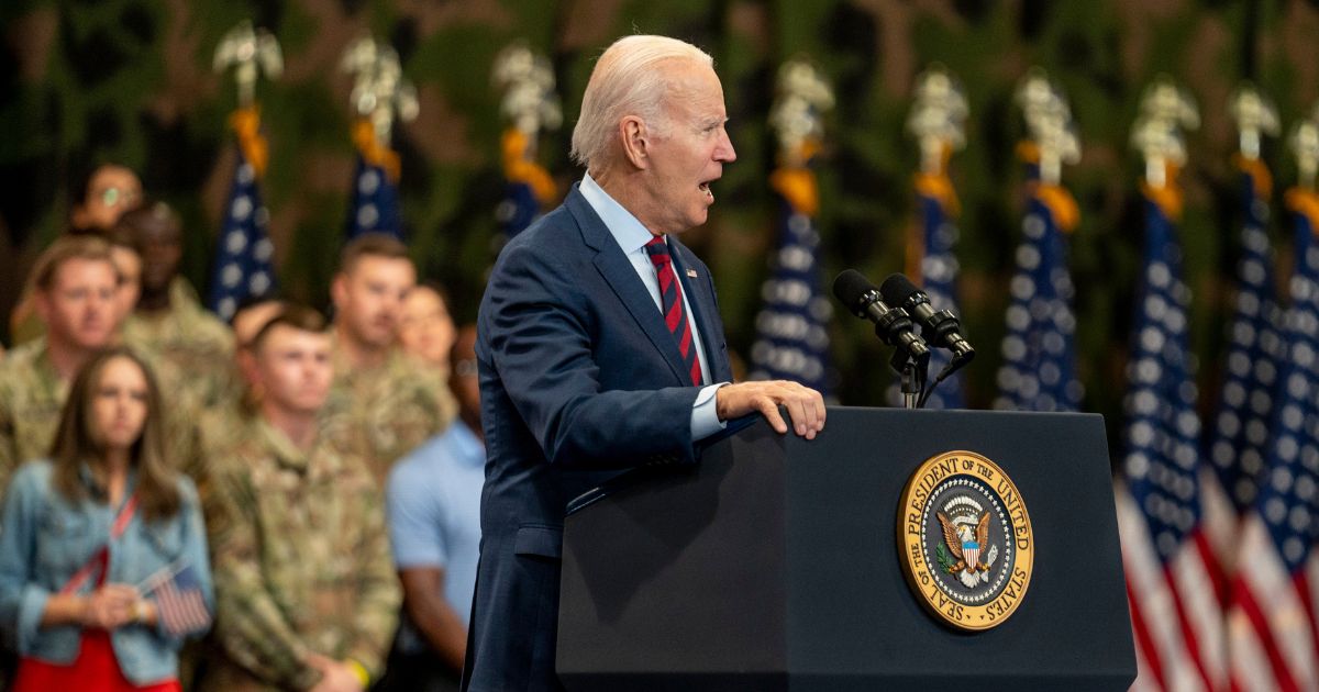 President Joe Biden speaks to service members and their families at Fort Liberty, North Carolina, on June 9. The base was previously named Fort Bragg, after Confederate Gen. Braxton Bragg.