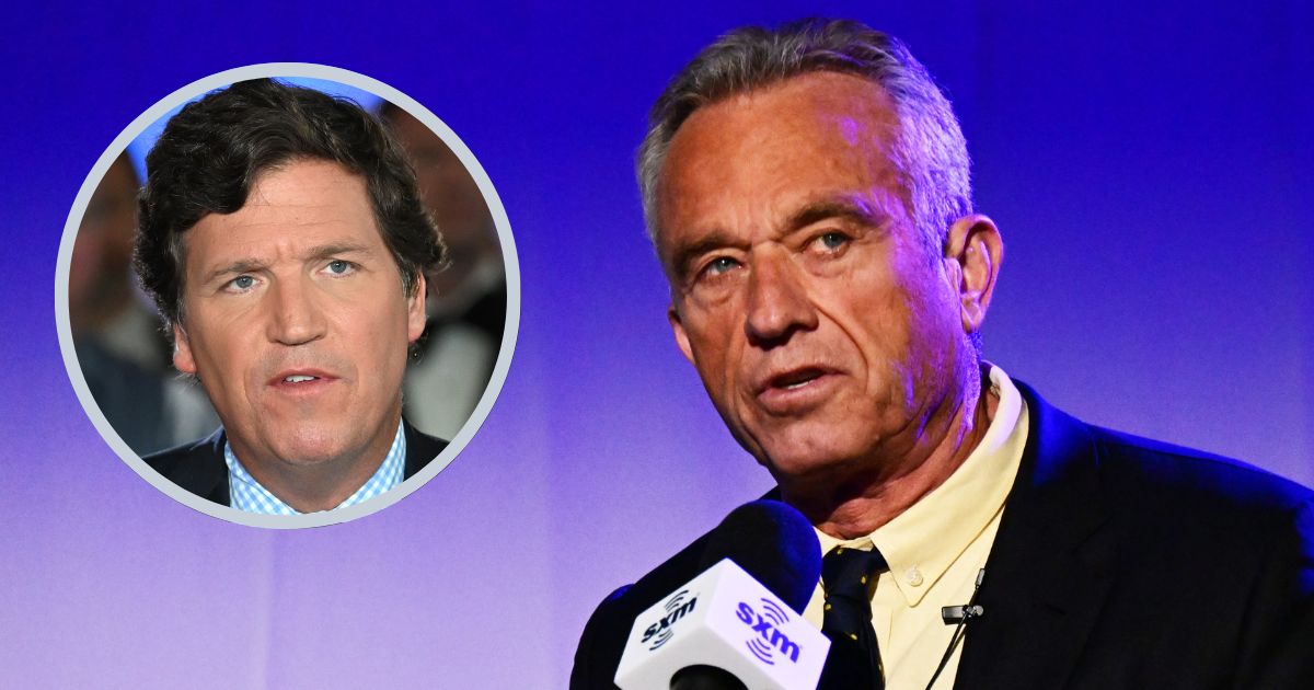 Former Fox News host Tucker Carlson, inset, shared something Democratic presidential candidate Robert F. Kennedy Jr. told him, which Carlson called "the greatest thing any politician or any public figure has ever said to me."