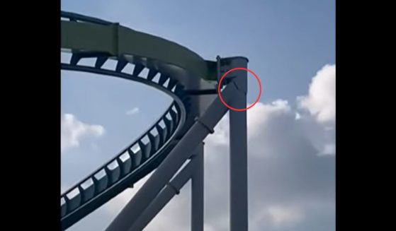 A video showed a crack in the Fury 325 roller coaster at Carowinds Amusement Park in Charlotte, North Carolina.