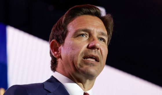 Republican presidential candidate and Florida Gov. Ron DeSantis speaks at the Christians United for Israel summit in Arlington, Virginia, on July 17.