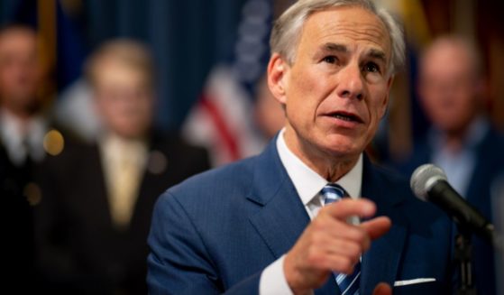 Texas Gov. Greg Abbott speaks during a news conference at the Texas State Capitol on June 8 in Austin, Texas.