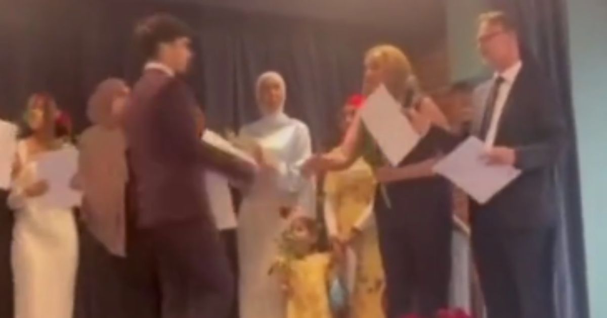 In June a video went viral that depicted a Muslim male high school student refusing to shake his principal's hand during the school graduation.