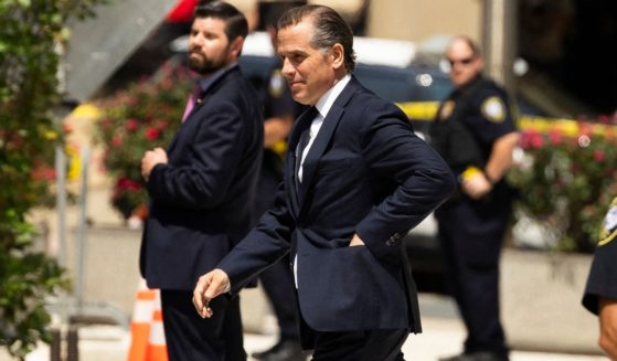 Hunter Biden leaves a federal building in Wilmington, Delaware, on Wednesday.
