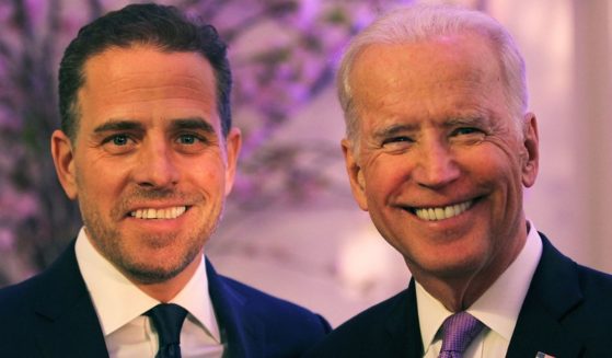 Hunter Biden, left, and his father, then-Vice President Joe Biden, are seen in a 2016 photo.