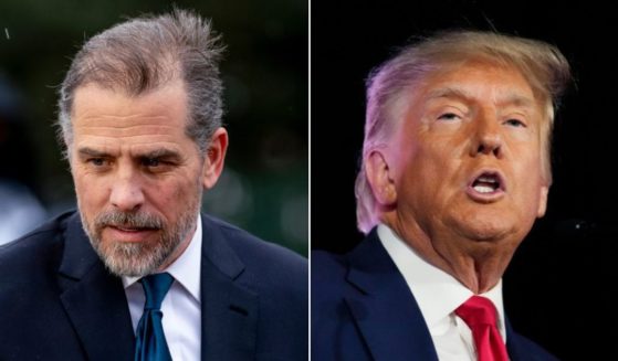 An attorney for Hunter Biden, left, sent former President Donald Trump, right, a cease and desist order on Thursday.