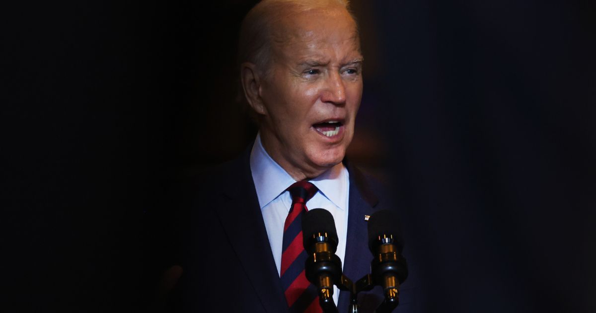 President Joe Biden speaks on Thursday in Philadelphia.