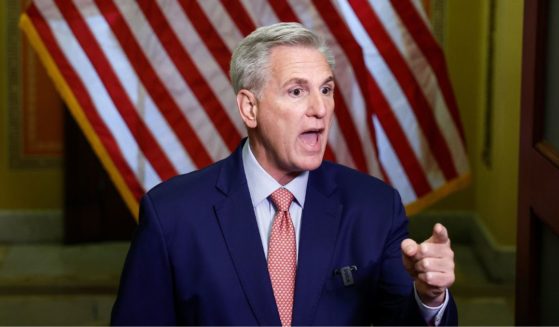 Speaker of the House Kevin McCarthy speaks to reporters at the U.S. Capitol on Tuesday in Washington, D.C.