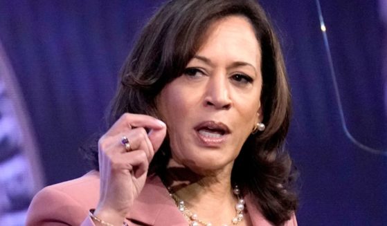 Vice President Kamala Harris speaks at the UnidosUS conference in Chicago on Monday.