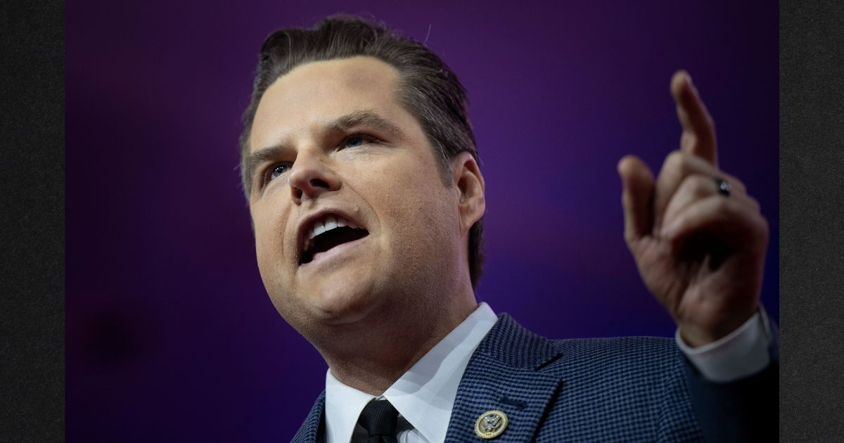 Florida GOP Rep. Matt Gaetz, seen in a file photo from March, shared some startling details about an investigation into alleged privacy violations involving Ring cameras.