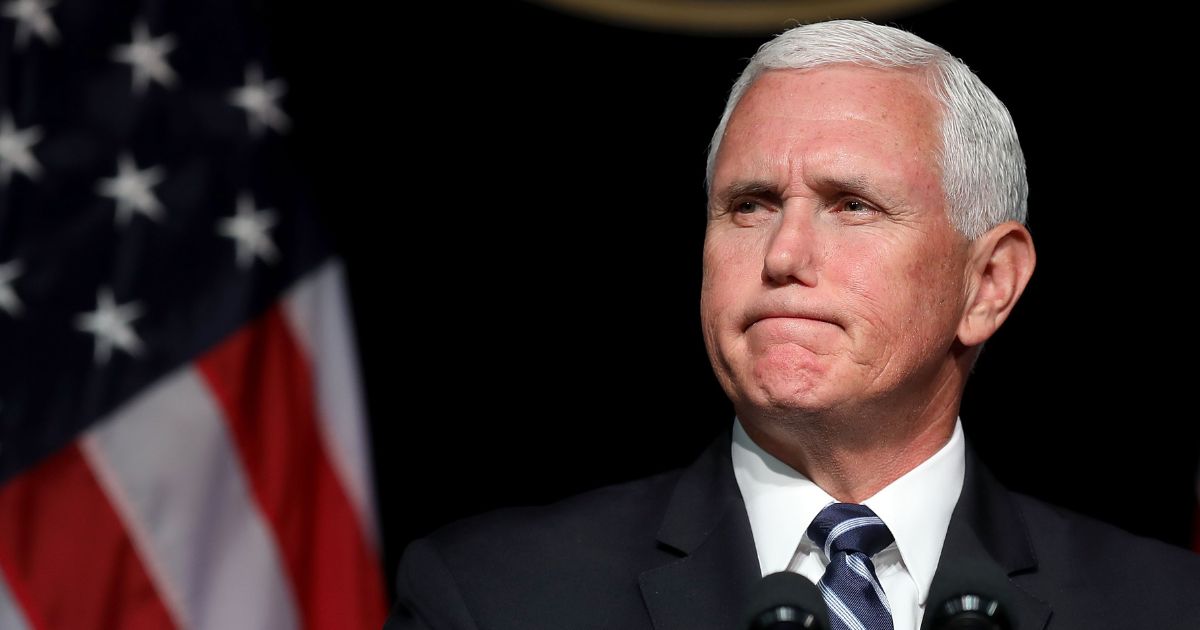 Former Vice President Mike Pence, seen in a 2018 file photo, may find it difficult to recover politically from an unfortunate phrase he uttered during an interview with Tucker Carlson.