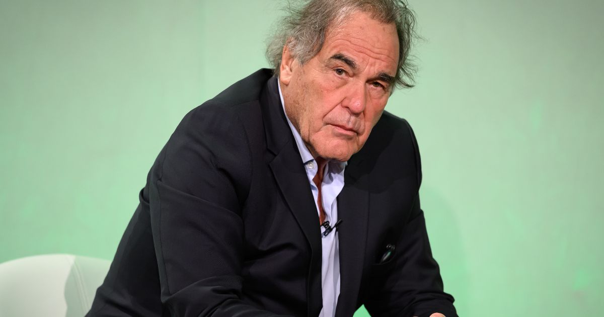 Oliver Stone is interviewed on June 13 in London.
