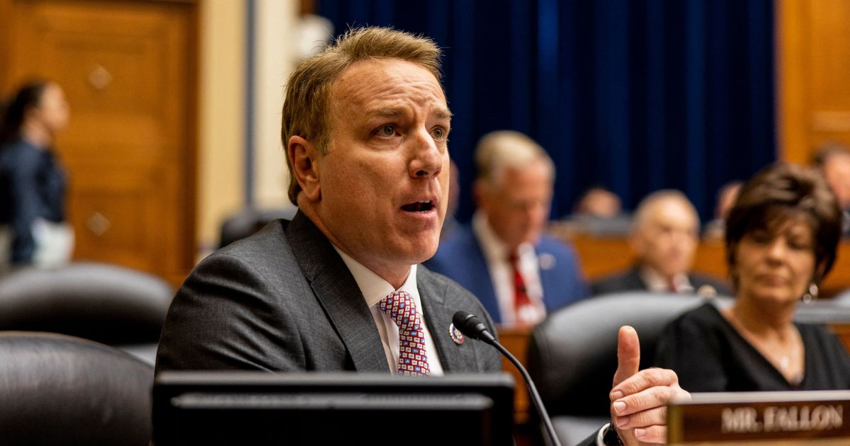 Rep. Pat Fallon speaks to the House Oversight and Reform Committee on June 8, 2022, in Washington, D.C.