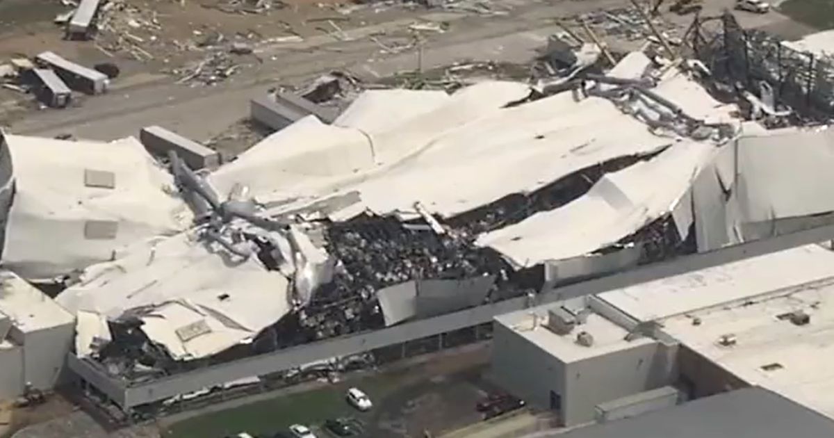 The Pfizer plant in eastern North Carolina was severely damaged by a tornado.