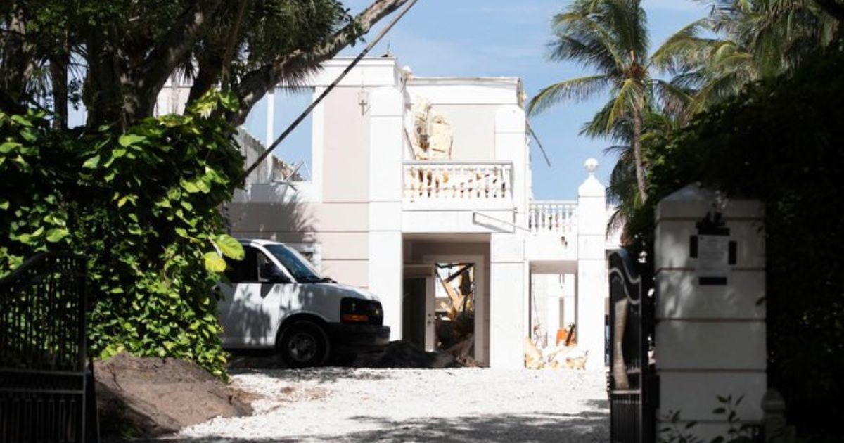 The former home of Rush Limbaugh in Palm Beach, Florida, is being demolished.