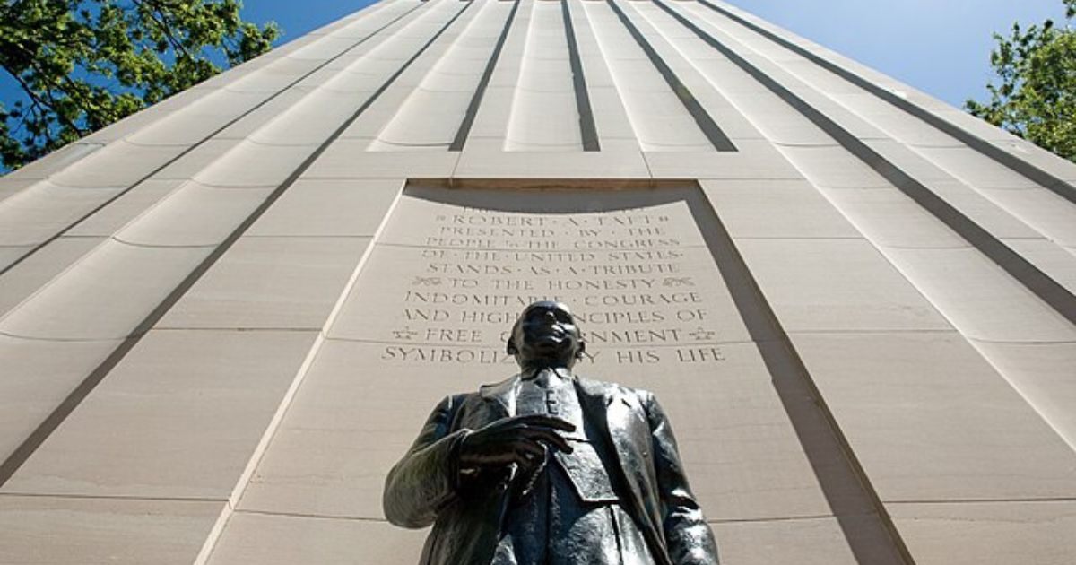 The Robert A. Taft Memorial and Carillon is seen in this stock image.