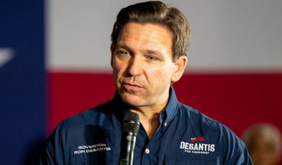 Florida Gov. Ron DeSantis speaks during a campaign rally in Eagle Pass, Texas, on June 26.
