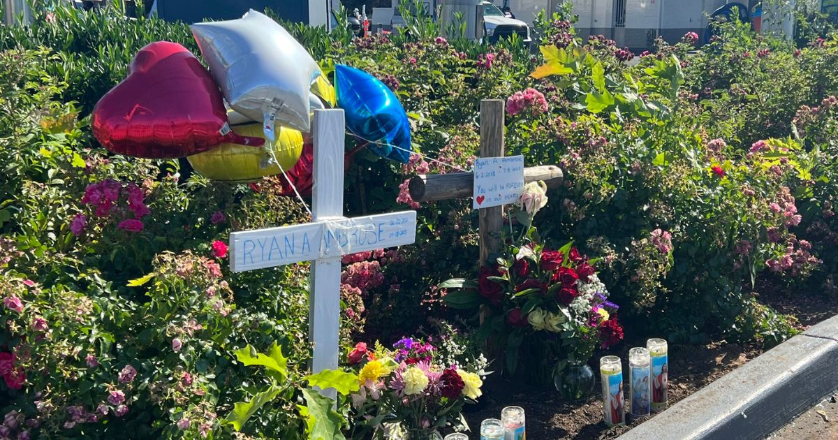A memorial has been set up in Portland, Oregon, for 11-year-old Ryan Ambrose, who was killed in a crash Saturday.