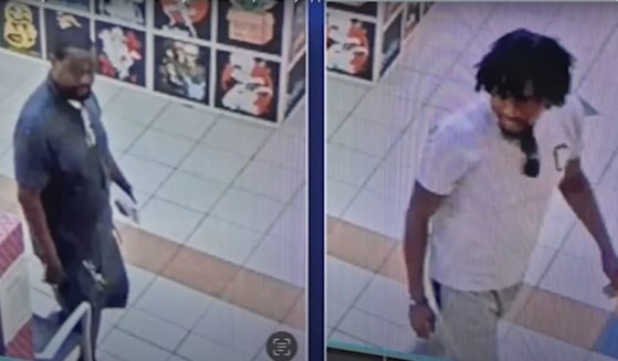 Two suspects that allegedly attempted to abduct a 14-year-old girl are caught on camera at Willow Grove Park Mall in Montgomery County, Pennsylvania, on Wednesday.