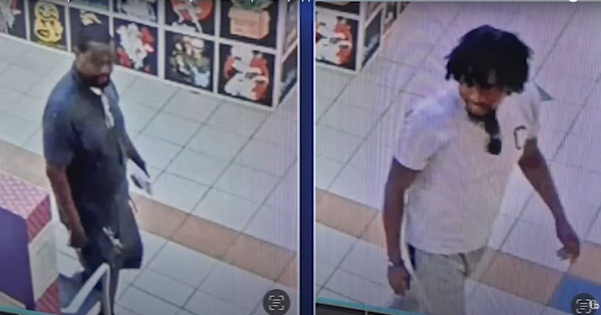 Two suspects that allegedly attempted to abduct a 14-year-old girl are caught on camera at Willow Grove Park Mall in Montgomery County, Pennsylvania, on Wednesday.
