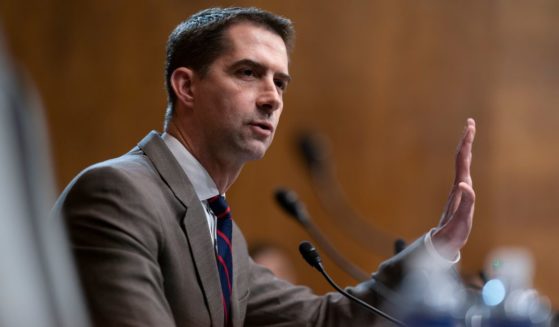 Sen. Tom Cotton, R-Ark., questions Steven Dettelbach, President Joe Biden's pick to head the Bureau of Alcohol, Tobacco, Firearms, and Explosives, as he testifies before the Senate Judiciary Committee during his confirmation hearing, at the Capitol in Washington, May 25, 2022.