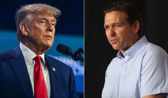 During a speech on Saturday, former President Donald Trump, right, called out Republican primary rival Florida Gov. Ron DeSantis, telling him to focus on fixing Florida's issues.