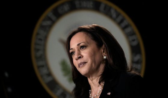 Vice President Kamala Harris waits to speak at the White House during a June 3, 2021, event on high-speed internet access.
