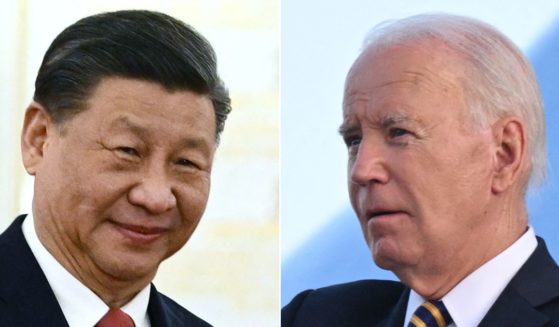 At left, Chinese President Xi Jinping is seen at the Kremlin in Moscow on March 21. At right, President Joe Biden waves from the Air Force One after landing in Helsinki, Finland, on Wednesday.