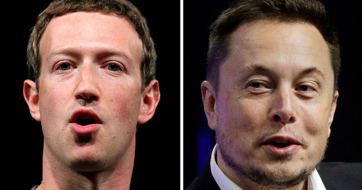 This combo of file images shows Facebook CEO Mark Zuckerberg, left, and Tesla and SpaceX CEO Elon Musk. Elon Musk and Mark Zuckerberg are ready to fight, offline. In a now-viral back-and-forth seen on Twitter and Instagram this week, the two tech billionaires seemingly agreed to a “cage match” face off. (Manu Fernandez, Stephan Savoia / AP)