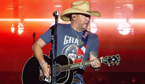 Jason Aldean performs onstage at Country Thunder Wisconsin - Day 3 on Saturday, in Twin Lakes, Wisconsin.