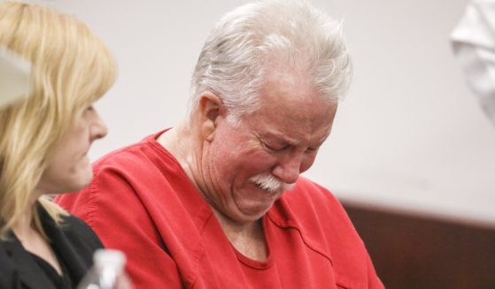 Cold case murder suspect Donald Santini weeps moments before he is denied bond by Judge Catherine Catlin during his hearing Thursday in Tampa, Florida. Santini is accused of strangling Cynthia Wood of Bradenton, Florida, in 1984.