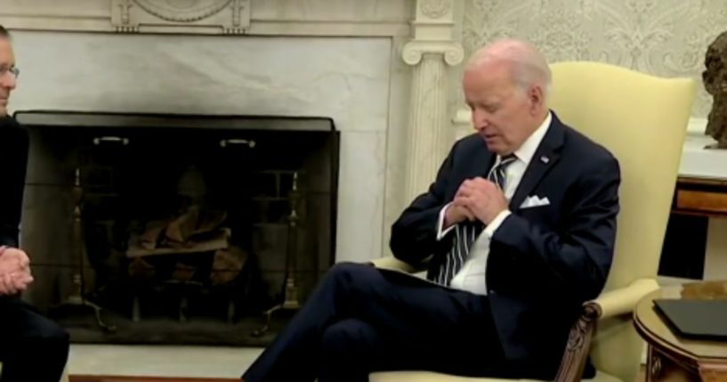 Biden Goes Viral for Looking Half Asleep While Mumbling in Brutal Oval