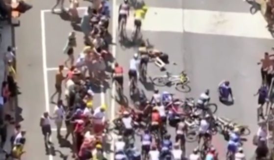 A spectator accidentally caused a crash at the Tour de France Sunday.
