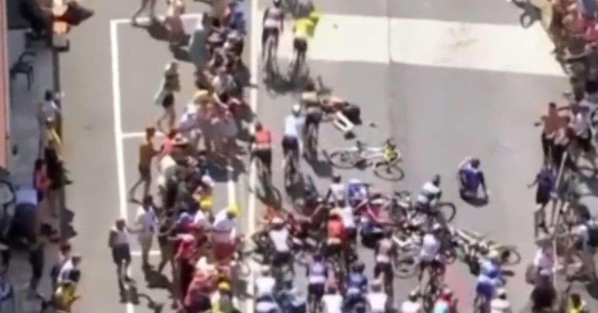 A spectator accidentally caused a crash at the Tour de France Sunday.