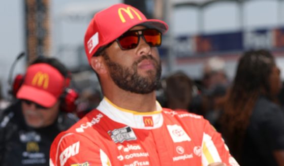 NASCAR driver Bubba Wallace, pictured in a June 24 file photo.