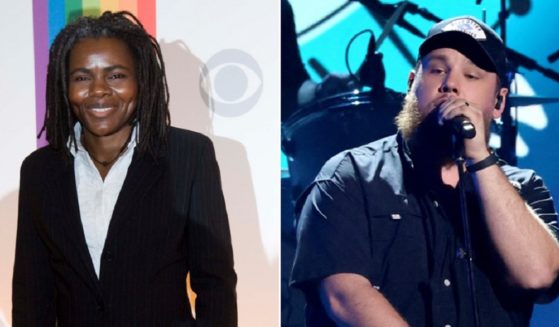 Singer-songwriter Tracy Chapman, left; country star Luke Combs, right.