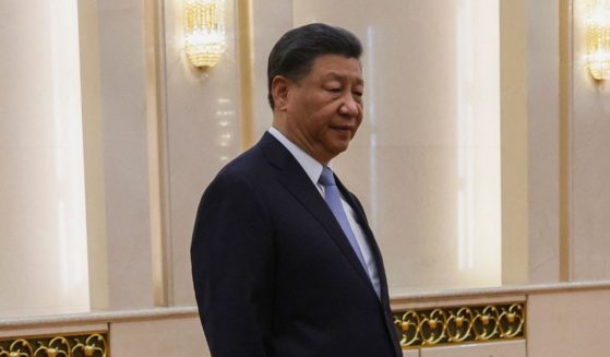 China's President Xi Jinping waits for the arrival of Secretary of State Antony Blinken before their meeting at the Great Hall of the People in Beijing on June 19.