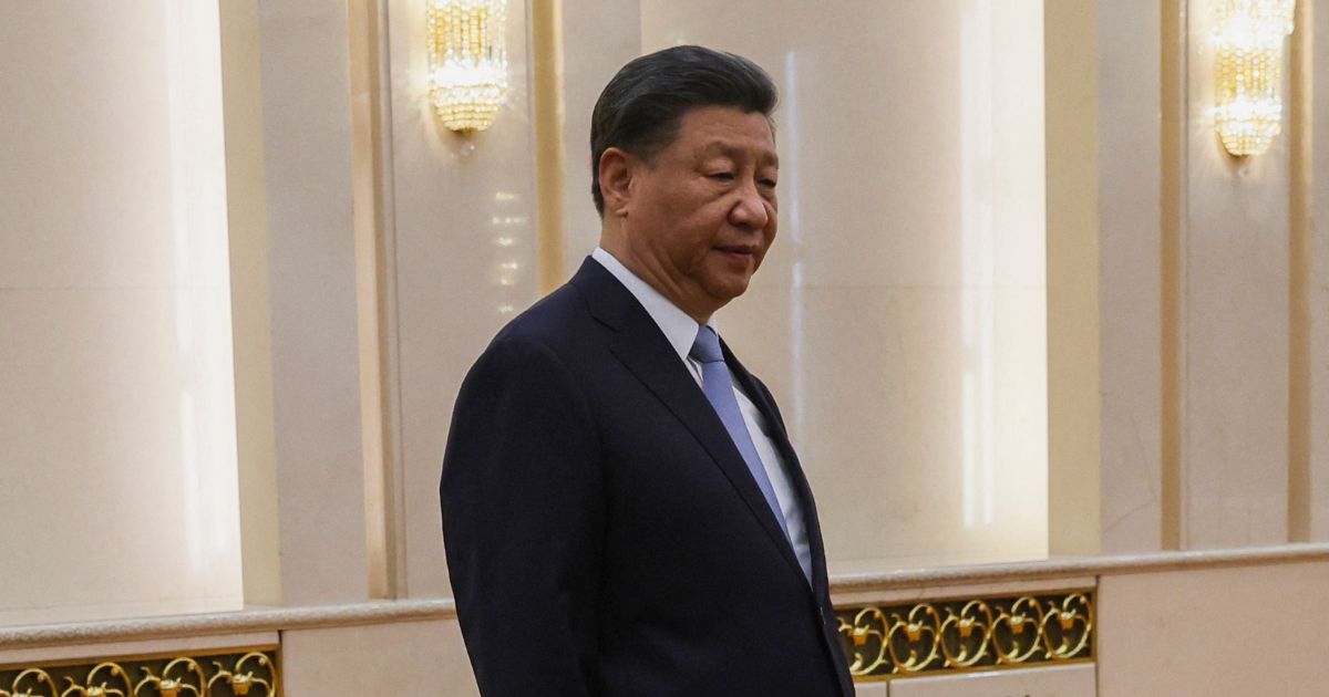 China's President Xi Jinping waits for the arrival of Secretary of State Antony Blinken before their meeting at the Great Hall of the People in Beijing on June 19.