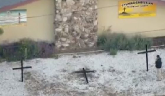 Three crosses were burned with arson outside a Sylmar church in Los Angeles.