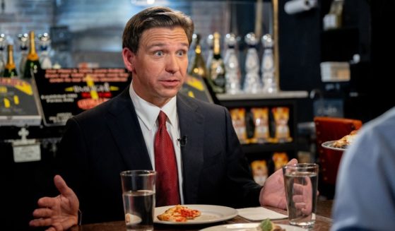 Governor of Florida and presidential candidate Ron DeSantis visits "Jesse Watters Primetime" at Grimaldi's Coal Brick-Oven Pizzeria on 6th Avenue in Manhattan on June 2 in New York City.