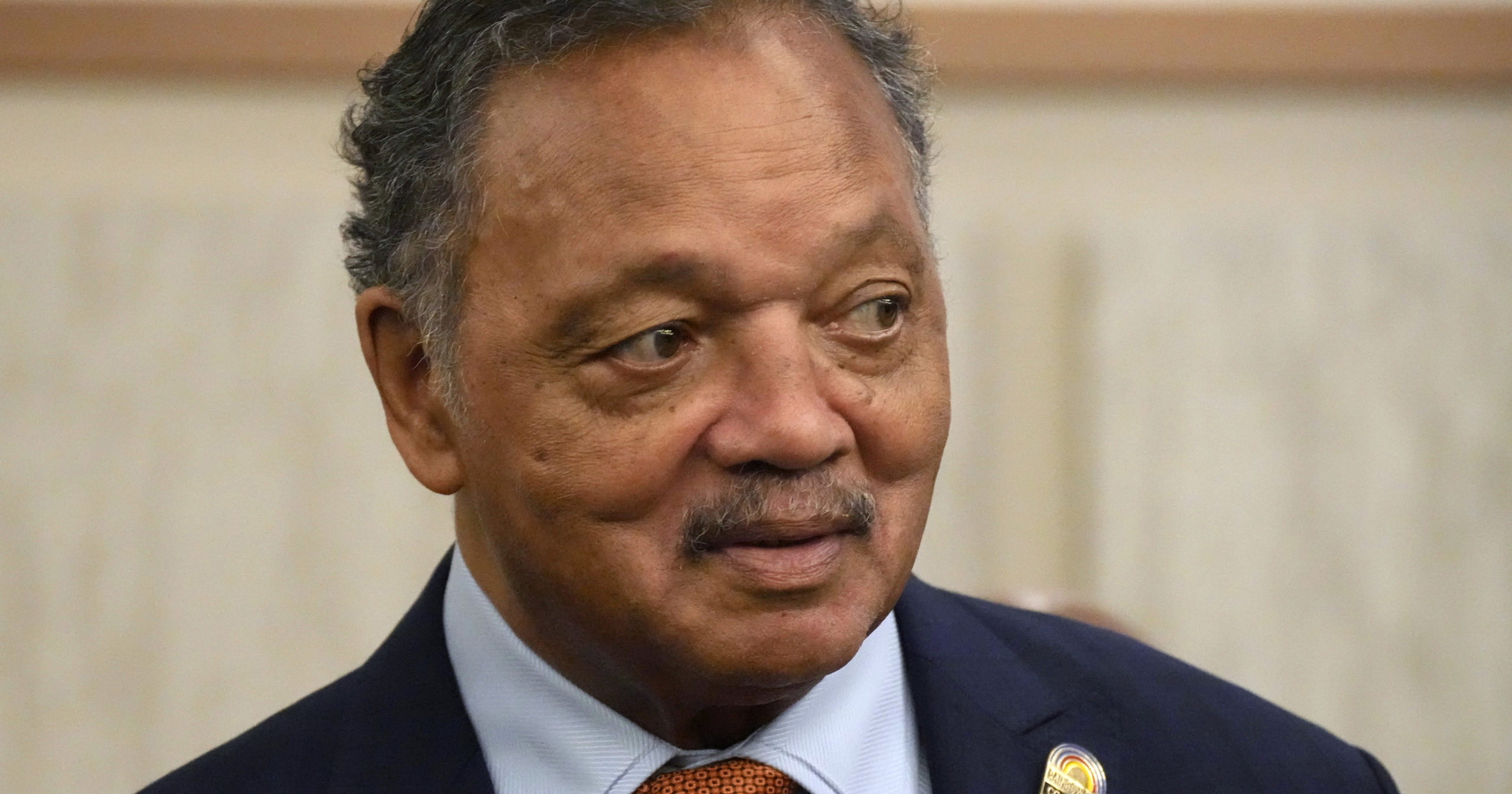 The Rev. Jesse Jackson speaks to attendees at the inaugural Sunday Dinner event, hosted by the South Carolina Democratic Party's Black Caucus, in Columbia on March 27, 2022.