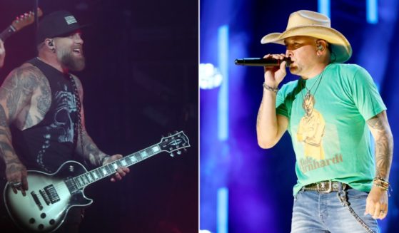 Country music star Brantley Gilbert, left; fellow start Jason Aldean, right.