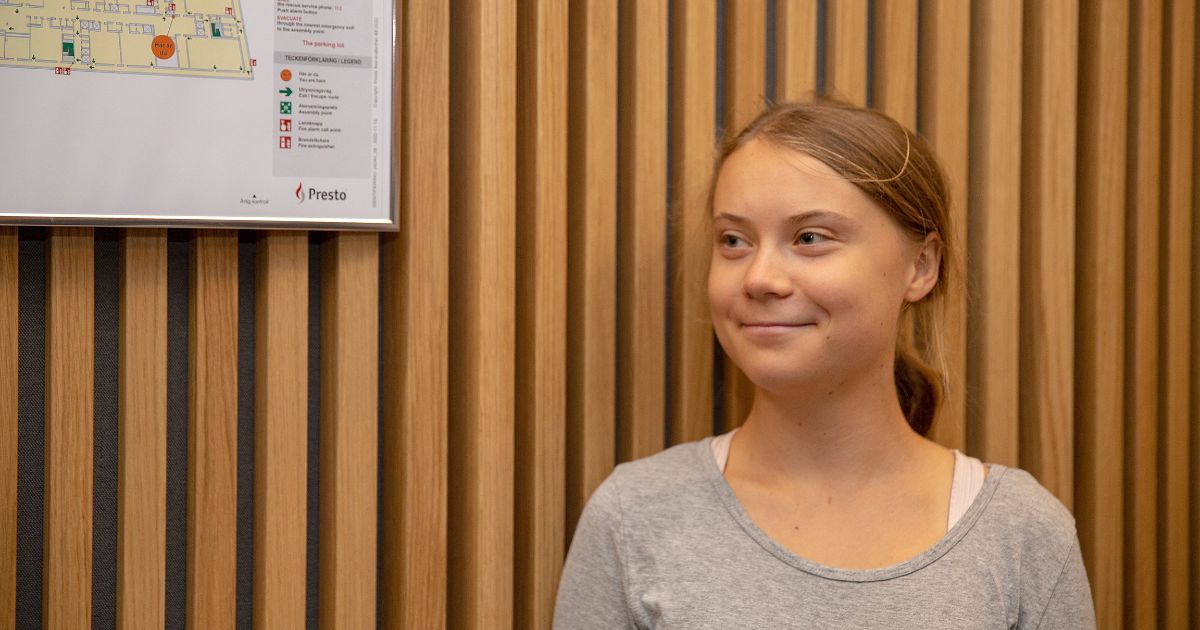 Environment activist, Greta Thunberg, seen at the District Court before a court hearing on Monday in Malmo, Sweden.