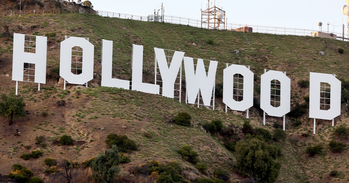 The sign over Hollywood is pictured in a July 12 photo.