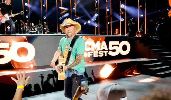 Country star Jason Aldean, pictured in a file photo from the CMA Fest June 10 at Nashville's Nissan Stadium.