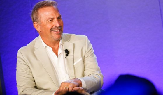 Kevin Costner speaks during "A conversation with Kevin Costner from Paramount Network and Yellowstone" during the Cannes Lions Festival in 2018 in France.