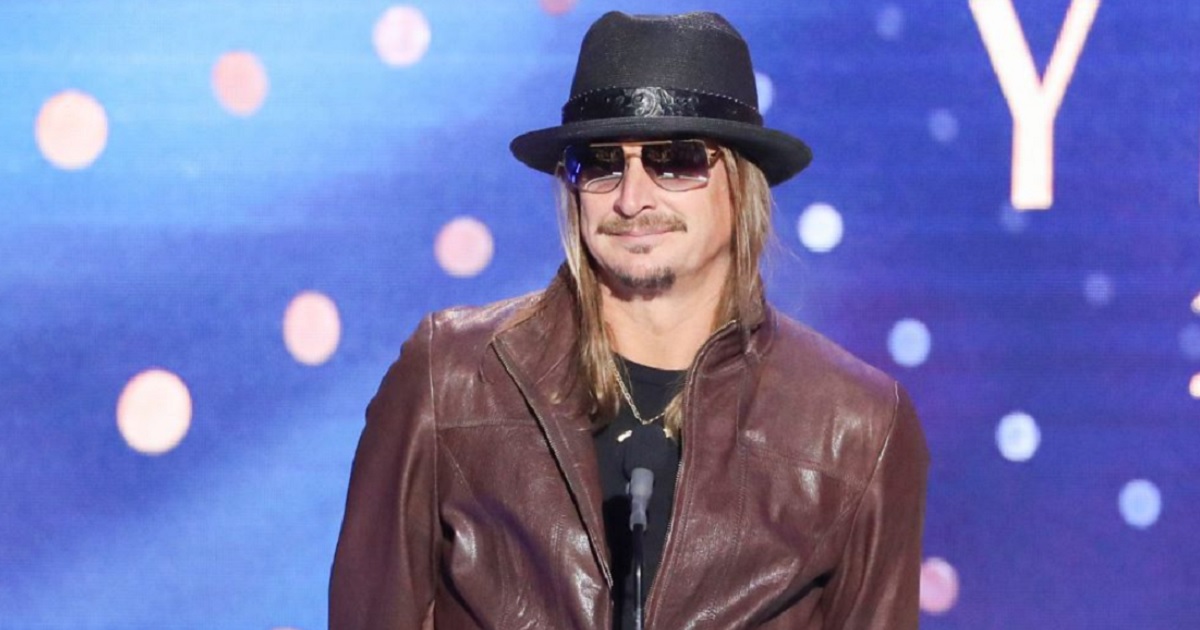 Musician Kid Rock speaks at the 2019 CMT Artists of the Year ceremony at Schermerhorn Symphony Center in Nashville, Tennessee.