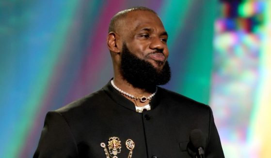 LeBron James, winner of Best Record-Breaking Performance, speaks onstage during The 2023 ESPY Awards at Dolby Theatre on July 12 in Hollywood, California.
